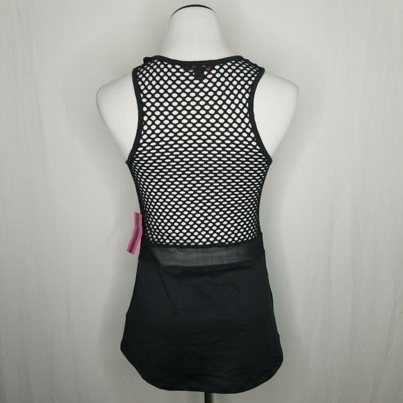 Material Girl Active Black Racerback Mesh Tank - Picture 5 of 7
